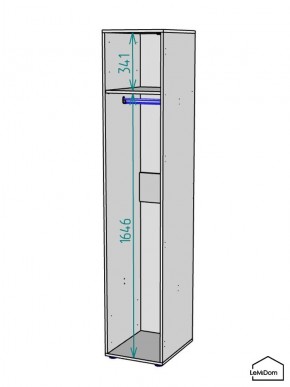 Шкаф Linnea MHR-1PO 2050х400х510 (Белый-М 11.1.1) в Екатеринбурге - mebel24.online | фото 3