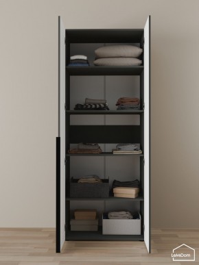 Шкаф Linnea MHR-2-2 2050х800х510 (Графит-М 11.1.25) в Екатеринбурге - mebel24.online | фото 4