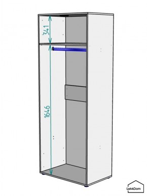 Шкаф Linnea MHR-2PO 2050х800х510 (Белый-М 11.1.2) в Екатеринбурге - mebel24.online | фото 3