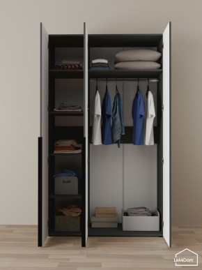 Шкаф Linnea MHR-3-1 2050х1200х510 (Графит-М 11.1.25) в Екатеринбурге - mebel24.online | фото 4