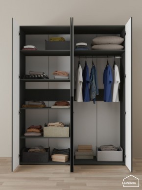 Шкаф Linnea MHR-4-1 2050х1600х510 (Графит-М 11.1.25) в Екатеринбурге - mebel24.online | фото 4