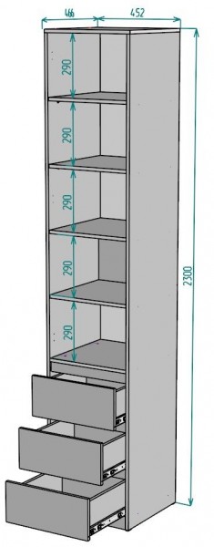 Шкаф Мальта H159 в Екатеринбурге - mebel24.online | фото 2