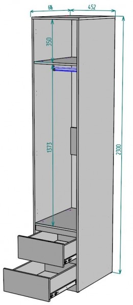 Шкаф Мальта H167 в Екатеринбурге - mebel24.online | фото 2