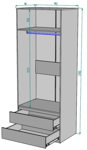 Шкаф Мальта H186 в Екатеринбурге - mebel24.online | фото 2