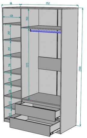 Шкаф Мальта H216 в Екатеринбурге - mebel24.online | фото 2