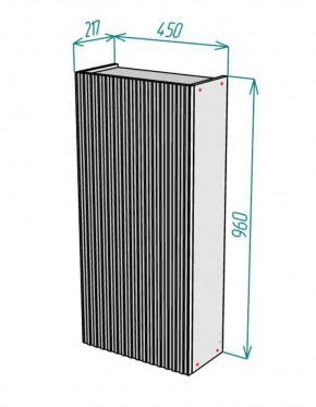 Шкаф навесной для ванной MH6-MA 450х960 (Белый-М 10.1.1) Белый глянец в Екатеринбурге - mebel24.online | фото 10