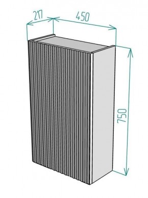 Шкаф навесной для ванной MH8-MA 600х750 (Белый-М 10.1.1) Белый глянец в Екатеринбурге - mebel24.online | фото 10