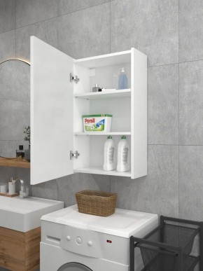 Шкаф навесной для ванной MH8-MA 600х750 (Белый-М 10.1.1) Белый глянец в Екатеринбурге - mebel24.online | фото 3