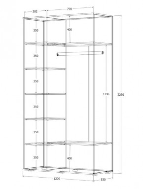 Шкаф Норден 1200 (Белый текстурный) в Екатеринбурге - mebel24.online | фото 3