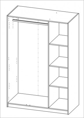 Шкаф ОРИОН трехдверный, цвет Дуб Венге в Екатеринбурге - mebel24.online | фото 3