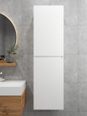 Шкаф пенал навесной для ванной MH11-MA 450х1548 (Белый-М 10.1.1) Белый глянец в Екатеринбурге - mebel24.online | фото 2