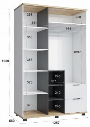 Шкаф платяной СкайЛайт СЛ-03К в Екатеринбурге - mebel24.online | фото 5