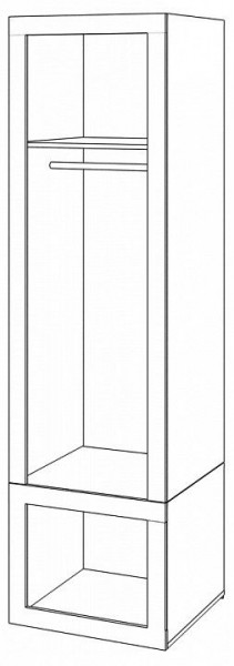 Шкаф платяной Toivo ТОЙ ШК 60/60 Д в Екатеринбурге - mebel24.online | фото 2