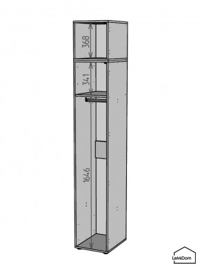 Шкаф с антресолью Linnea MHR-1A-1 2450х400х510 (Белый-М 11.1.2) в Екатеринбурге - mebel24.online | фото 3