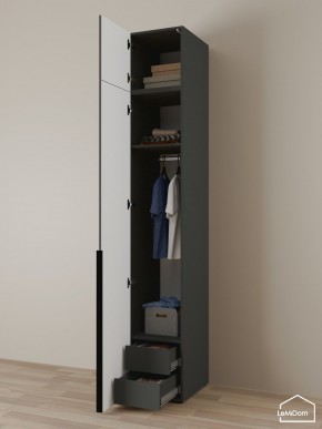 Шкаф с антресолью Linnea MHR-1A-3 2450х400х510 (Графит-М 11.1.25) в Екатеринбурге - mebel24.online | фото 5
