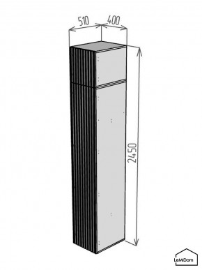 Шкаф с антресолью Linnea MHR-1A-4 2450х400х510 (Белый-М 11.1.2) в Екатеринбурге - mebel24.online | фото 2
