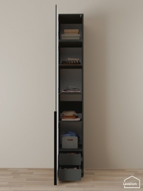 Шкаф с антресолью Linnea MHR-1A-4 2450х400х510 (Графит-М 11.1.25) в Екатеринбурге - mebel24.online | фото 4