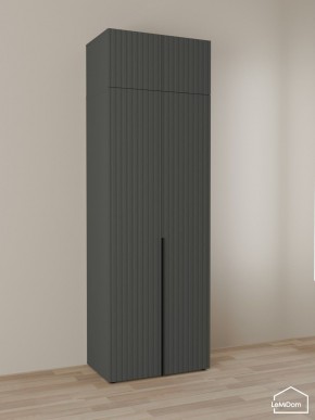 Шкаф с антресолью Linnea MHR-2A-1 2450х800х510 (Графит-М 11.1.25) в Екатеринбурге - mebel24.online | фото