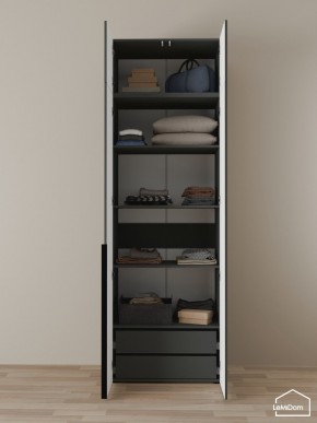 Шкаф с антресолью Linnea MHR-2A-3 2450х800х510 (Графит-М 11.1.25) в Екатеринбурге - mebel24.online | фото 5