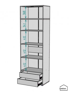Шкаф с антресолью Linnea MHR-2A-4 2450х800х510 (ДВ-М 11.1.25) в Екатеринбурге - mebel24.online | фото 3