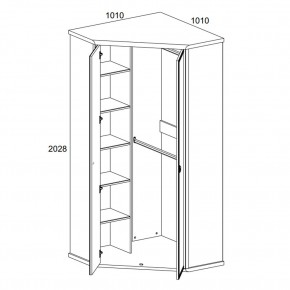 Шкаф угловой 2D, MAGELLAN, цвет Сосна винтаж в Екатеринбурге - mebel24.online | фото 2