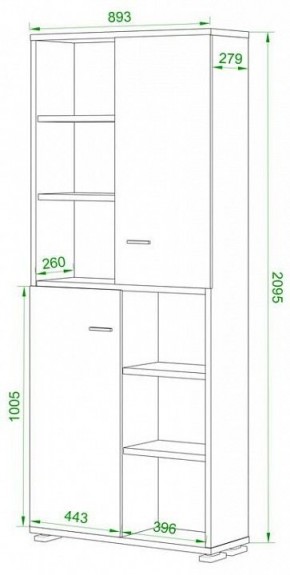 Шкаф-витрина Домино ПУ-30-2-ФС в Екатеринбурге - mebel24.online | фото 2