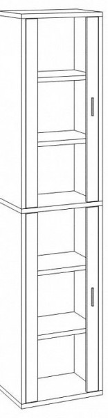 Шкаф-витрина Домино СУ(ш1в2)+2ФС в Екатеринбурге - mebel24.online | фото 3