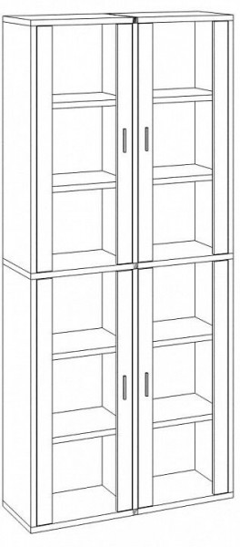 Шкаф-витрина Домино СУ(ш2в2)+4ФС в Екатеринбурге - mebel24.online | фото 2