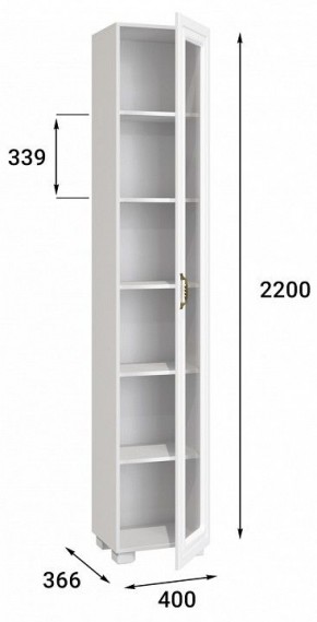 Шкаф-витрина Монблан МБ-22К со стеклом в Екатеринбурге - mebel24.online | фото 3