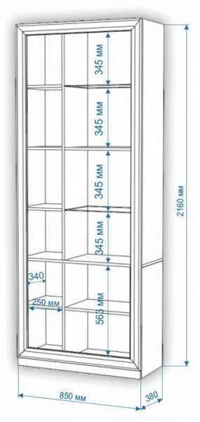 Шкаф-витрина Нобиле ШВтВ-ФСД-БЯН в Екатеринбурге - mebel24.online | фото 3