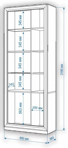 Шкаф-витрина Нобиле ШВтВ-ФСД-БЯН в Екатеринбурге - mebel24.online | фото 3