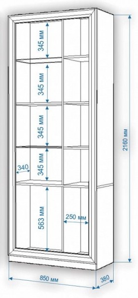 Шкаф-витрина Нобиле ШВтВ-ФСД-ФГК в Екатеринбурге - mebel24.online | фото 3