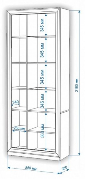 Шкаф-витрина Нобиле ШВтВ-ФСД-ФГК в Екатеринбурге - mebel24.online | фото 3