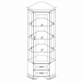 Шкаф-витрина угловой Сиена в Екатеринбурге - mebel24.online | фото 2