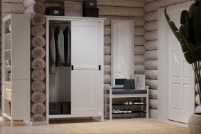 Скамья 85 Кантри для обуви, массив сосны, цвет белый в Екатеринбурге - mebel24.online | фото 4