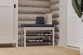 Скамья 85х50 Кантри для обуви белая в Екатеринбурге - mebel24.online | фото 4