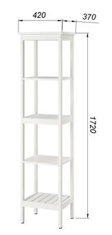 Стеллаж 420 Кантри, массив сосны, цвет белый в Екатеринбурге - mebel24.online | фото 3