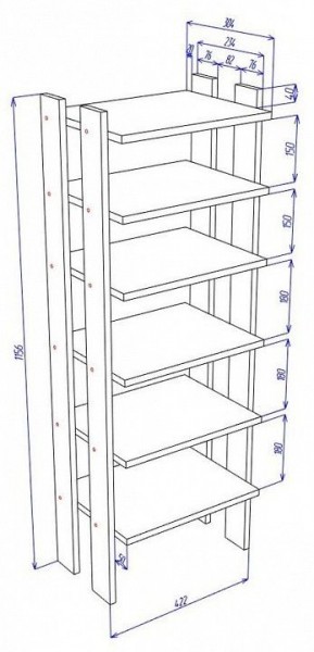 Стеллаж для обуви Cross СТЕЛ1 в Екатеринбурге - mebel24.online | фото 3