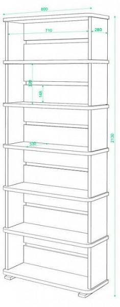 Стеллаж Домино СБ-25/6 в Екатеринбурге - mebel24.online | фото 2