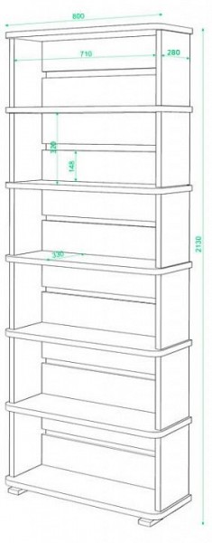 Стеллаж Домино СБ-25/6 в Екатеринбурге - mebel24.online | фото 2