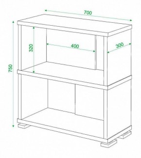 Стеллаж книжный Домино нельсон СБ-10_2 в Екатеринбурге - mebel24.online | фото 3