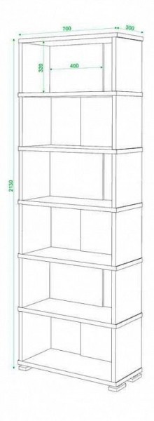 Стеллаж книжный Домино нельсон СБ-10_6 в Екатеринбурге - mebel24.online | фото 3