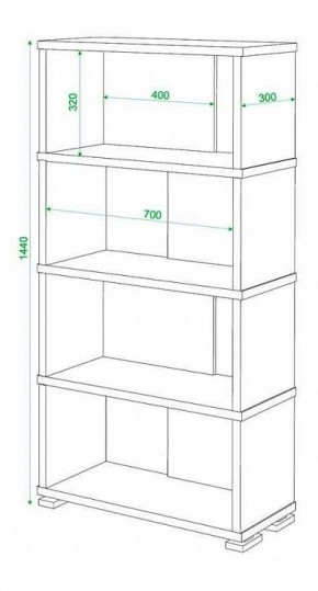 Стеллаж книжный Домино СБ-10_4 в Екатеринбурге - mebel24.online | фото 3