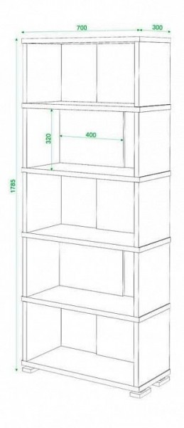 Стеллаж книжный Домино СБ-10_5 в Екатеринбурге - mebel24.online | фото 3