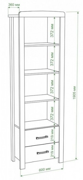 Стеллаж комбинированный Бартоло ВТД в Екатеринбурге - mebel24.online | фото 2