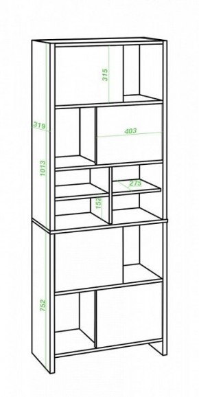 Стеллаж комбинированный Домино Lite СТЛ-ЗВХ в Екатеринбурге - mebel24.online | фото 2