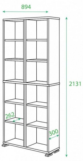 Стеллаж комбинированный Домино ПУ-30-4 в Екатеринбурге - mebel24.online | фото 2