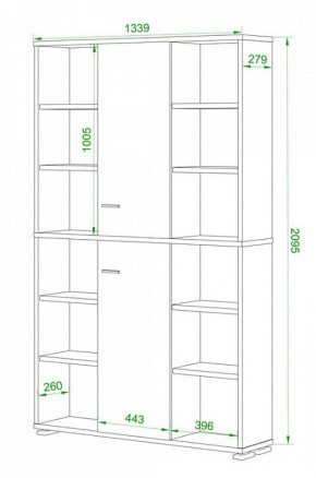 Стеллаж комбинированный Домино ПУ-40-2 в Екатеринбурге - mebel24.online | фото 2