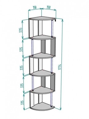 Стеллаж Maria S113-MA (Дуб Сонома) в Екатеринбурге - mebel24.online | фото 3