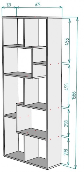 Стеллаж S8 1586х675х221 в Екатеринбурге - mebel24.online | фото 2